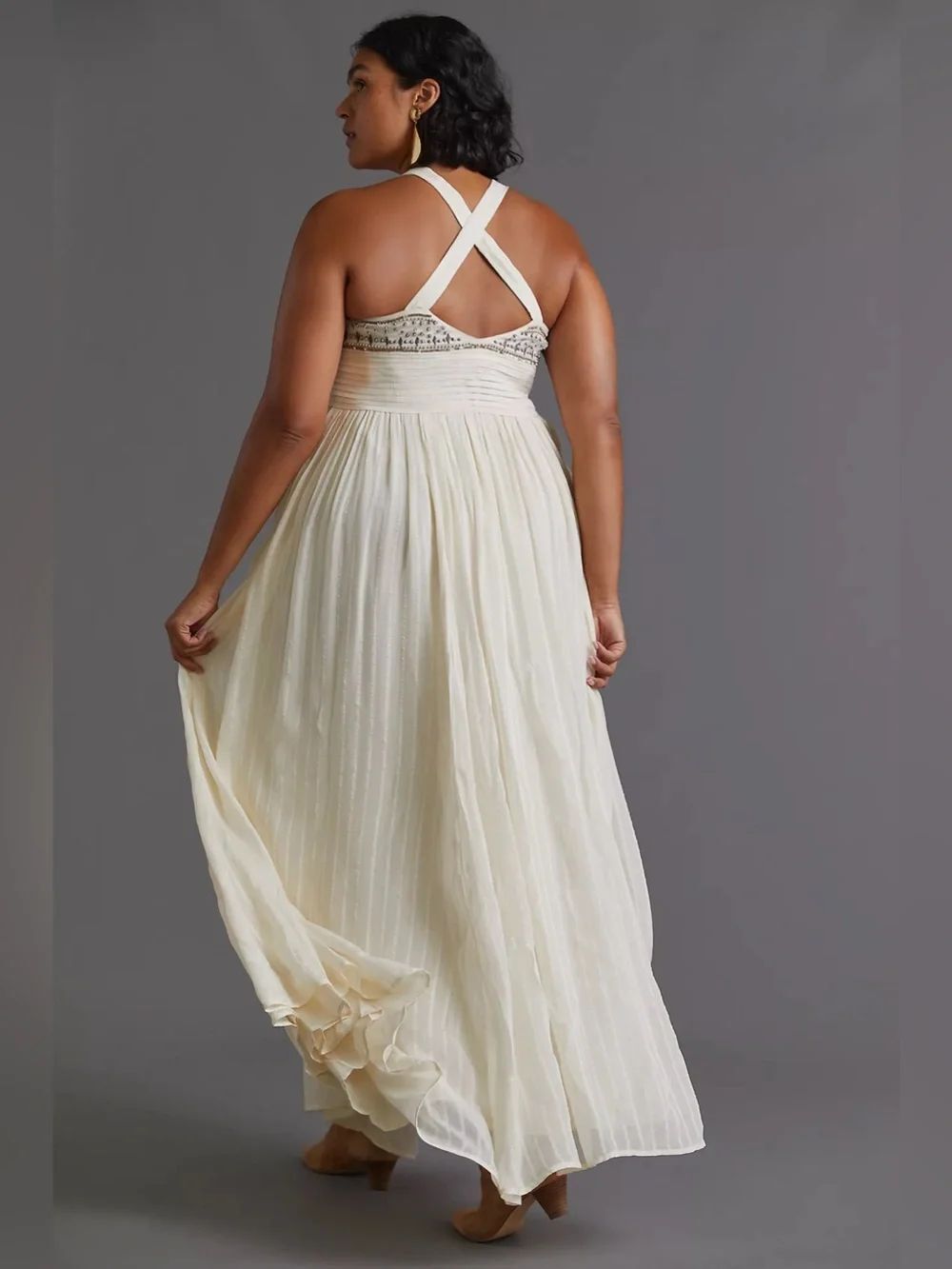 Anthropologie Zvezda Embellished Maxi Dress Size S - Picture 10 of 13